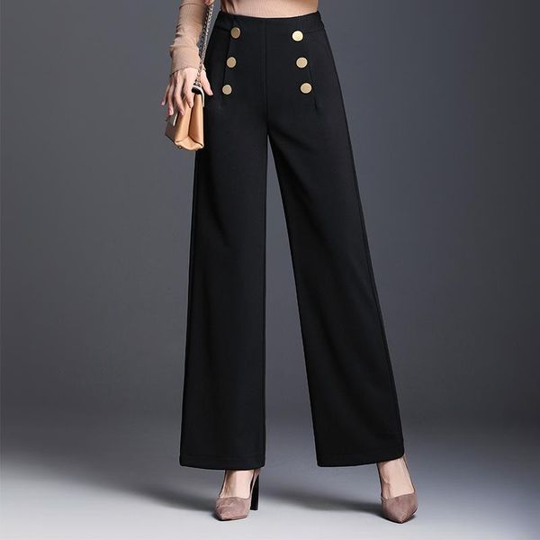 women's pants & capris autumn winter women high waist loose casual button black wide leg office lady korean elegant plus size straight, Black;white
women's pants & capris autumn winter women high waist loose casual button black wide leg office lady korean elegant plus size straight, Black;white
