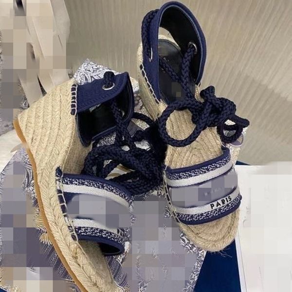2021 high heel blue and white stripe denim wedge espadrilles sandals women's luxury summer outdoor beach leisure brand shoes kjjj01, Black
2021 high heel blue and white stripe denim wedge espadrilles sandals women's luxury summer outdoor beach leisure brand shoes kjjj01, Black