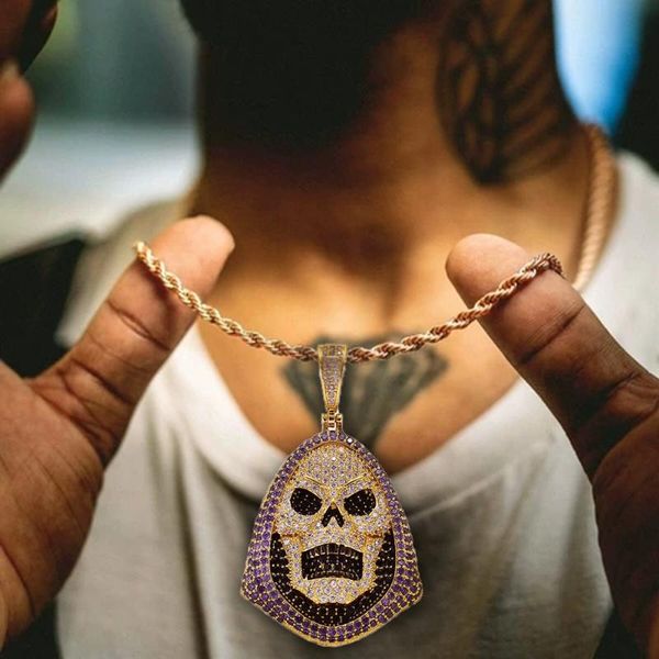 pendant necklaces men hip hop bling iced out cubic zirconia skull & rope chain punk necklace jewelry for party gift, Silver
pendant necklaces men hip hop bling iced out cubic zirconia skull & rope chain punk necklace jewelry for party gift, Silver