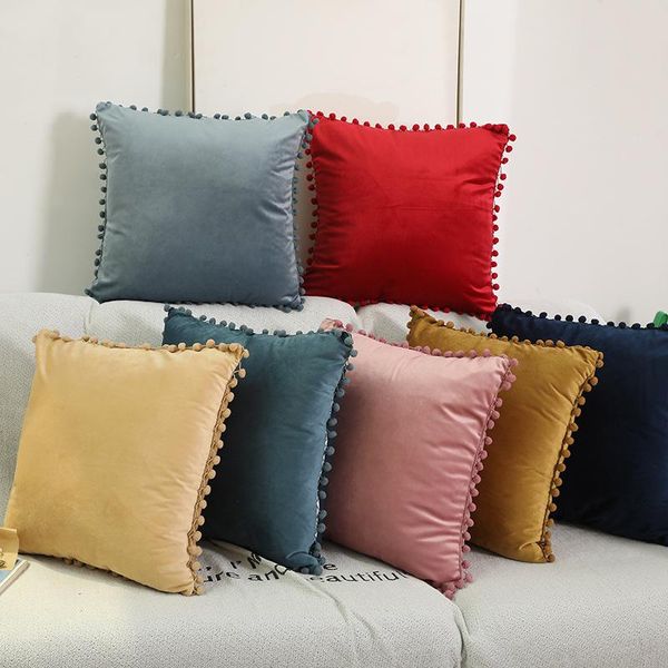 cushion/decorative pillow soft velvet fabric cushion covers with fluffy balls decorative waist case for living room sofa office bed home dec
cushion/decorative pillow soft velvet fabric cushion covers with fluffy balls decorative waist case for living room sofa office bed home dec