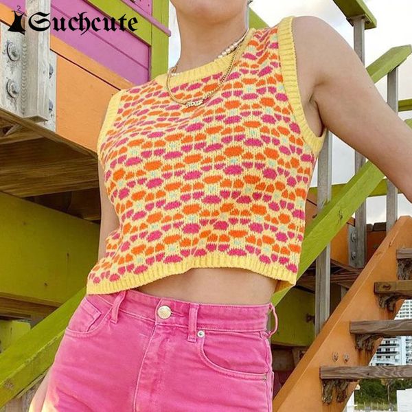 women's sweaters vintage flower print y2k sweater vest for women streetwear fashion sleeveless knitwear summer aesthetic cute top, White;black
women's sweaters vintage flower print y2k sweater vest for women streetwear fashion sleeveless knitwear summer aesthetic cute top, White;black
