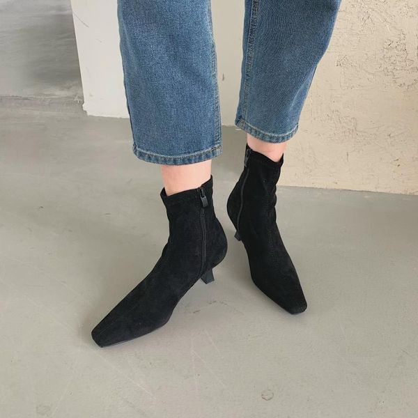 boots vangull women british style flock velvet stretch casual fashion internal handmade classic zipper short female, Black
boots vangull women british style flock velvet stretch casual fashion internal handmade classic zipper short female, Black