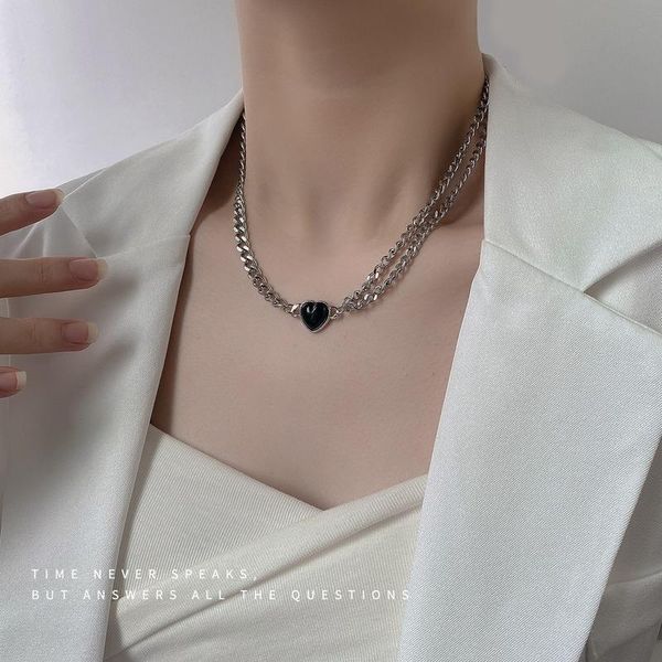 chains multilayer necklaces woman heart necklace for women korean hiphop party fashion girls jewelry silver color pendant collier
chains multilayer necklaces woman heart necklace for women korean hiphop party fashion girls jewelry silver color pendant collier