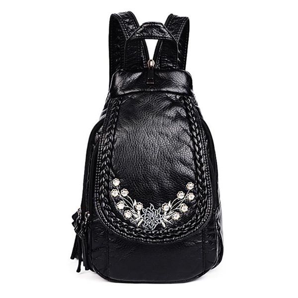 outdoor bags embroidery flowers women backpack small soft pu leather backpacks for girls teenagers female shoulder bag chest pack black bols
outdoor bags embroidery flowers women backpack small soft pu leather backpacks for girls teenagers female shoulder bag chest pack black bols