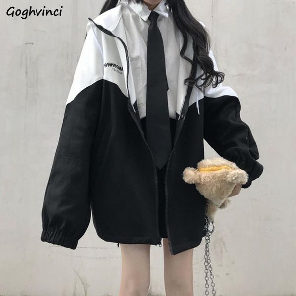 women's jackets basic women zipper hooded preppy patchwork oversize jk student baggy baseball spring clothes female ins bf harajuku coa, Black;brown
women's jackets basic women zipper hooded preppy patchwork oversize jk student baggy baseball spring clothes female ins bf harajuku coa, Black;brown