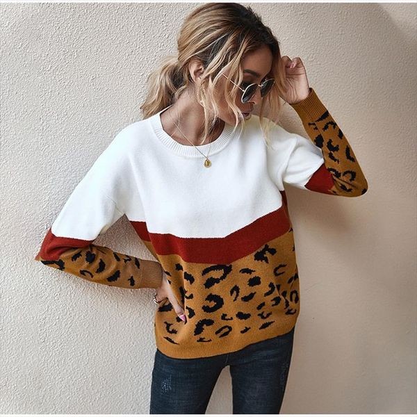 leopard print women colorblock womens sweaters patchwork loose female pullover contrast o neck casual autumn winter lady jumper, White;black
leopard print women colorblock womens sweaters patchwork loose female pullover contrast o neck casual autumn winter lady jumper, White;black