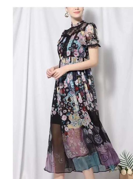 dresses summer long women tulle lace patchwork vintage print short sleeve casual long maxi beach, Black;gray
dresses summer long women tulle lace patchwork vintage print short sleeve casual long maxi beach, Black;gray