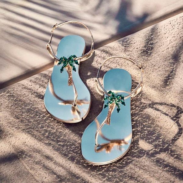 summer flat sandals lady fashion beading tree decor flip flop leather beach shoes for women, Black
summer flat sandals lady fashion beading tree decor flip flop leather beach shoes for women, Black