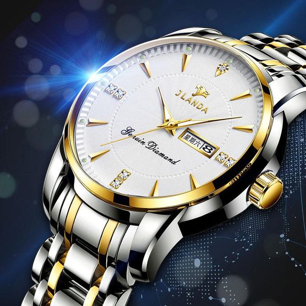wristwatches luxury couple watch golden fashion stainless steel lovers luminous quartz wrist watches for women & men analog wristwatch, Slivery;brown
wristwatches luxury couple watch golden fashion stainless steel lovers luminous quartz wrist watches for women & men analog wristwatch, Slivery;brown