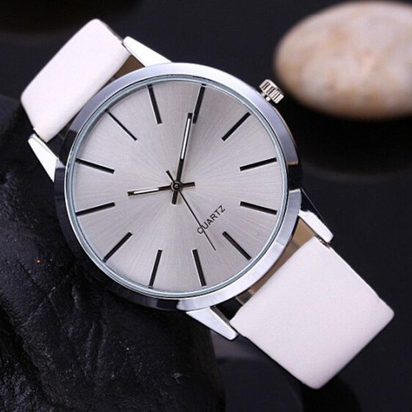 wristwatches 2021 casual quartz watch men's clock simple strap black, Slivery;brown