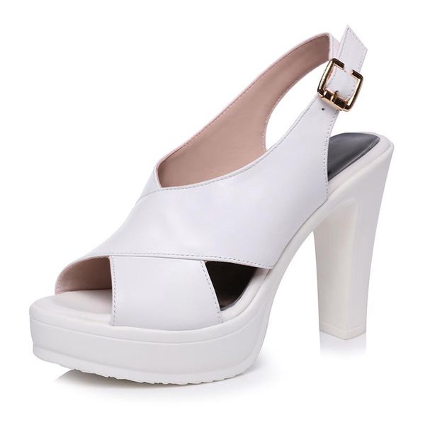 dress shoes fashion wild sandals summer super high-heeled platform thick with leather fish mouth large size women's, Black
dress shoes fashion wild sandals summer super high-heeled platform thick with leather fish mouth large size women's, Black