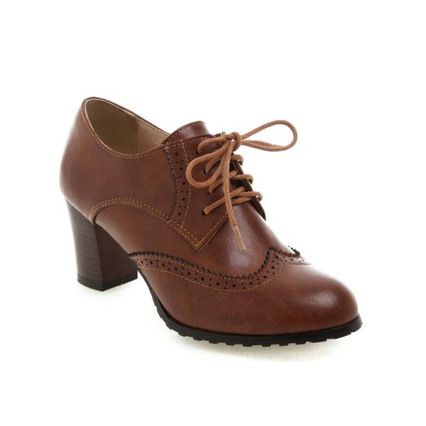 boots early spring 2021 fashion high heel thick lace up single shoes large 40-43, Black
boots early spring 2021 fashion high heel thick lace up single shoes large 40-43, Black