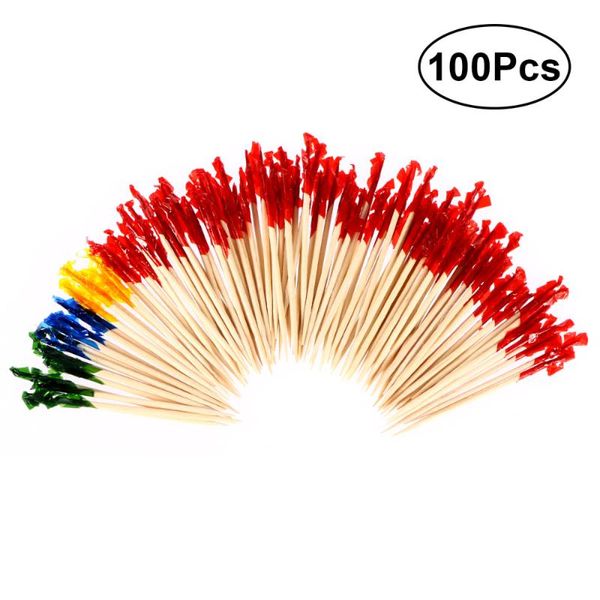 100pcs bamboo fruit picks with colorful strip flower cocktail sticks sandwich toothpicks part forks
100pcs bamboo fruit picks with colorful strip flower cocktail sticks sandwich toothpicks part forks
