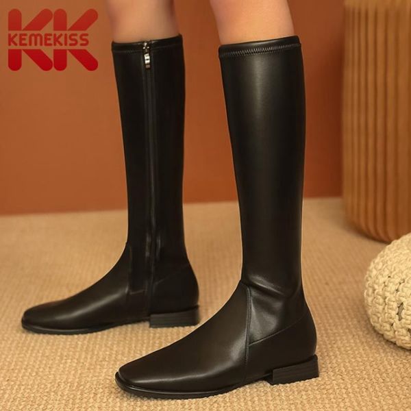 boots kemekiss woman long genuine leather square toe knee high fashion shoes winter footwear size 34-39, Black
boots kemekiss woman long genuine leather square toe knee high fashion shoes winter footwear size 34-39, Black