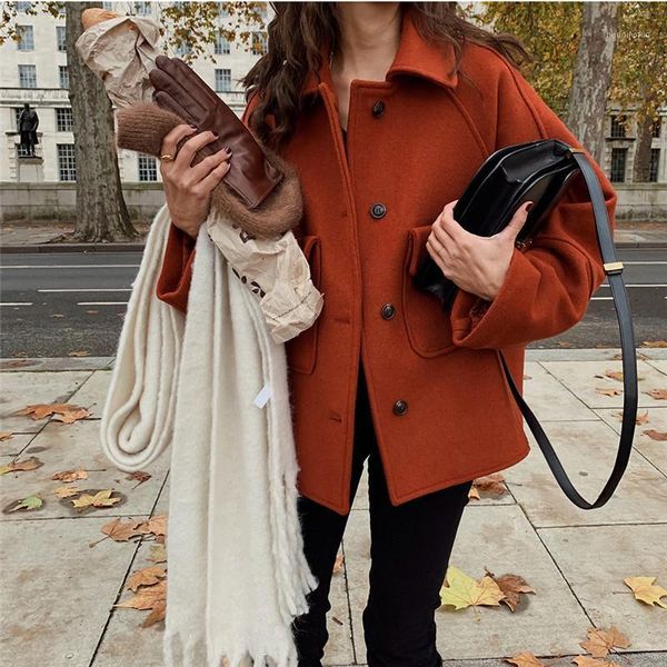 autumn winter woolen short coat long sleeve single breasted loose korean style ladies outerwear casual minimalist manteau femme women's, Black
autumn winter woolen short coat long sleeve single breasted loose korean style ladies outerwear casual minimalist manteau femme women's, Black
