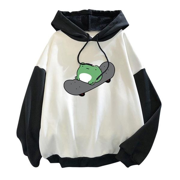 women's hoodies & sweatshirts long-sleeve hooded sweatshirt fashion stitching cute plus velvet women vintage sudaderas de mujer, Black
women's hoodies & sweatshirts long-sleeve hooded sweatshirt fashion stitching cute plus velvet women vintage sudaderas de mujer, Black