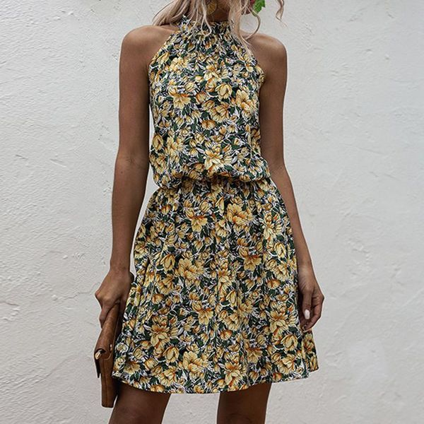 casual dresses floral mini dress summer for women flowy sleeveless halter high waist swing beach, Black;gray
casual dresses floral mini dress summer for women flowy sleeveless halter high waist swing beach, Black;gray