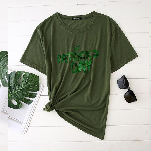 women's t-shirt st patrick's day shamrock print woman tshirts 2021 graphic tee women aesthetic clothes casual shirts for female pl, White
women's t-shirt st patrick's day shamrock print woman tshirts 2021 graphic tee women aesthetic clothes casual shirts for female pl, White