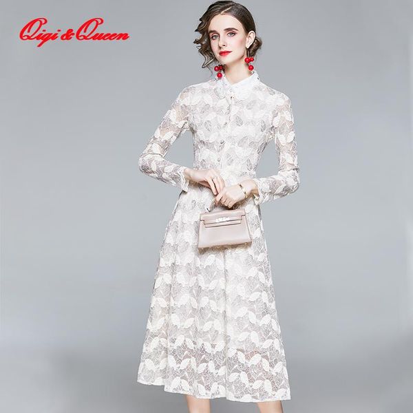 casual dresses qiqi&queen 2021 vintage slim a-line lace dress women's autumn hollow out evening party ol mid-calf vestidos, Black;gray
casual dresses qiqi&queen 2021 vintage slim a-line lace dress women's autumn hollow out evening party ol mid-calf vestidos, Black;gray