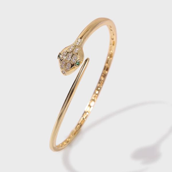 bangle punk style fashion female animal snake for women gold color copper metal cz cubic zirconia bangles, Black
bangle punk style fashion female animal snake for women gold color copper metal cz cubic zirconia bangles, Black