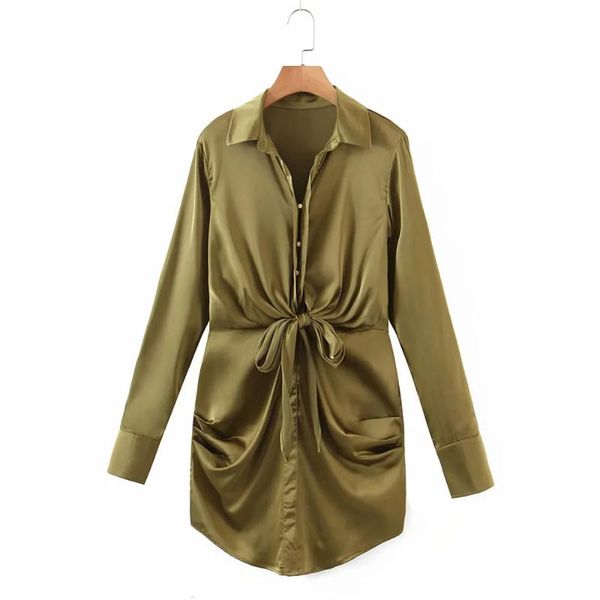 casual dresses women's front tie ruched satin shirt bodycon dress summer 2021 design pleated slim irregularity vocation solid shirtdres, Black;gray
casual dresses women's front tie ruched satin shirt bodycon dress summer 2021 design pleated slim irregularity vocation solid shirtdres, Black;gray