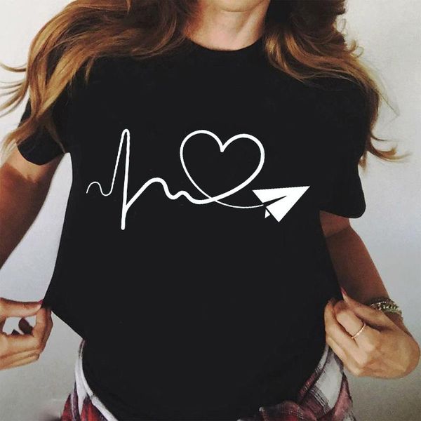 heartbeat plane love women tshirt 90s funny girls casual lady tee clothing shirt for fashion summer t camisetas women's t-shirt, White
heartbeat plane love women tshirt 90s funny girls casual lady tee clothing shirt for fashion summer t camisetas women's t-shirt, White