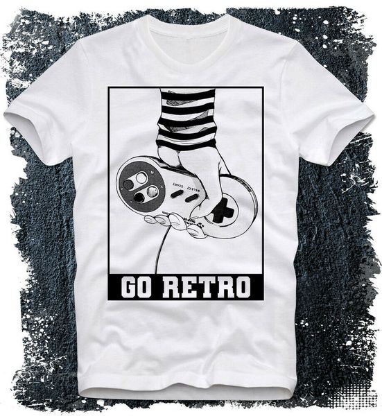 t-shirt go retro contoller gamer vintage video game commodore amiga c64 atari ve, White;black
t-shirt go retro contoller gamer vintage video game commodore amiga c64 atari ve, White;black