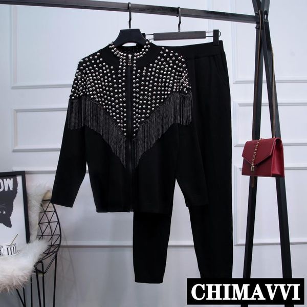 tracksuit for women stand collar rivet tassel zipper cardigan sweater jacket pants 2 piece plus size knitted set women's two, White
tracksuit for women stand collar rivet tassel zipper cardigan sweater jacket pants 2 piece plus size knitted set women's two, White