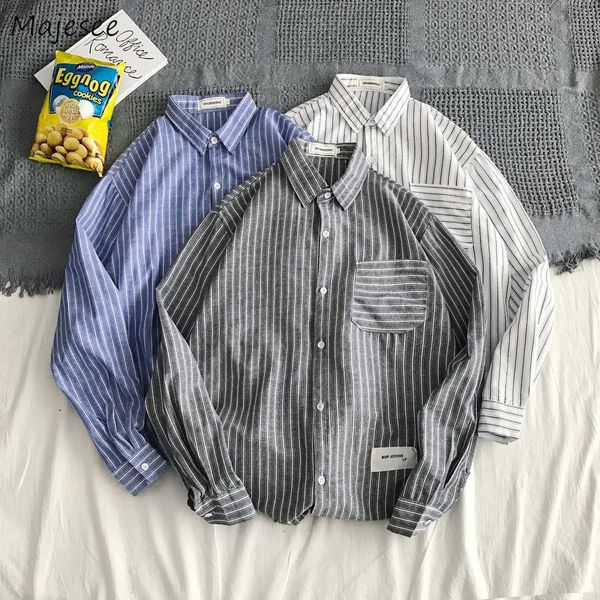men shirts turn-down collar couples striped shirt xxl casual ins stylish loose long sleeve males all-match ulzzang trendy men's, White;black
men shirts turn-down collar couples striped shirt xxl casual ins stylish loose long sleeve males all-match ulzzang trendy men's, White;black