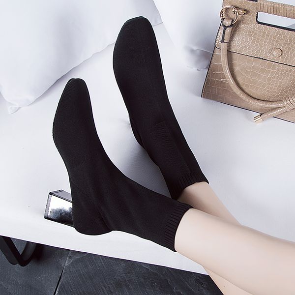 autumn winter boots women shoes sock boots knitted stretch square high heels solid black squaretoe short ankle boots plus size
autumn winter boots women shoes sock boots knitted stretch square high heels solid black squaretoe short ankle boots plus size