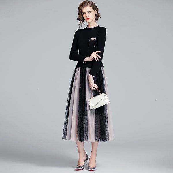 autumn elegant neck long sleeve midi sweater dress ladies elastic waist knit women's dresses nwxg, Black;gray
autumn elegant neck long sleeve midi sweater dress ladies elastic waist knit women's dresses nwxg, Black;gray