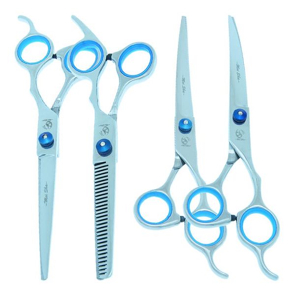 hair scissors 7.0 inch straight & thinning curved dog grooming shears steel 440c professional pet cutting set supplies b0005a
hair scissors 7.0 inch straight & thinning curved dog grooming shears steel 440c professional pet cutting set supplies b0005a