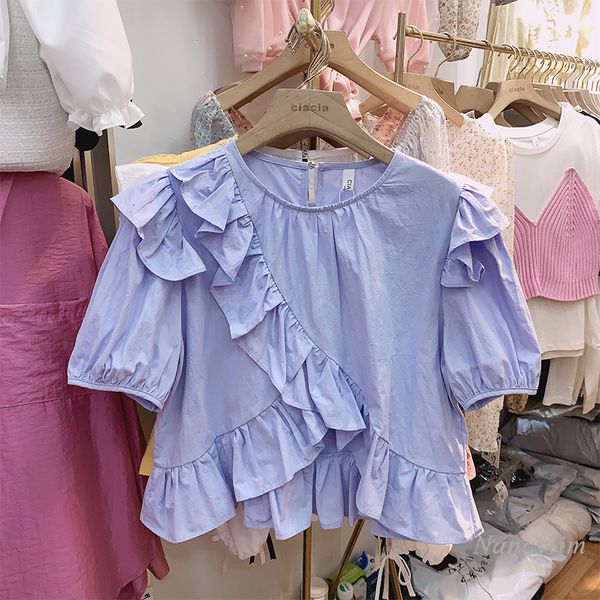 blouses sweet ruffled doll shirt women's loose retro short sleeve blouse girls ladies all-match blusas mujer, White
blouses sweet ruffled doll shirt women's loose retro short sleeve blouse girls ladies all-match blusas mujer, White