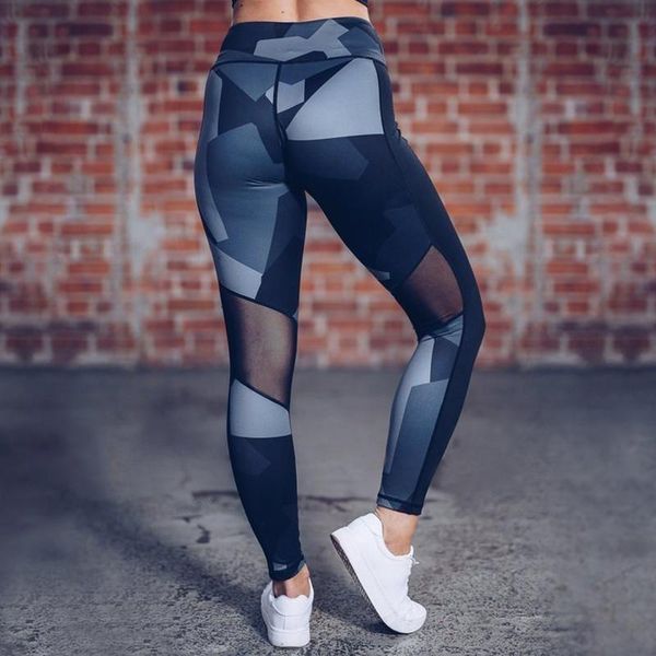 women's leggings print fitness legging geometric honeycomb digital printing high waist hip breathable polyester women, Black
women's leggings print fitness legging geometric honeycomb digital printing high waist hip breathable polyester women, Black