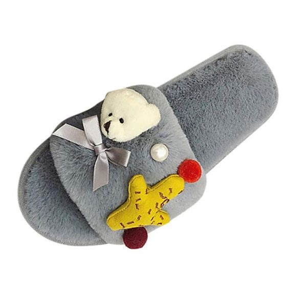 slippers sagace women cartoon stereo bear solid sweet warm indoor plush round head low slope slip-on winter, Black
slippers sagace women cartoon stereo bear solid sweet warm indoor plush round head low slope slip-on winter, Black