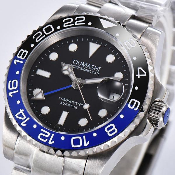 wristwatches automatic mechanical watch for the men's watches men gmt 40mm sapphire glass luminous date stainless steel r77, Slivery;brown
wristwatches automatic mechanical watch for the men's watches men gmt 40mm sapphire glass luminous date stainless steel r77, Slivery;brown