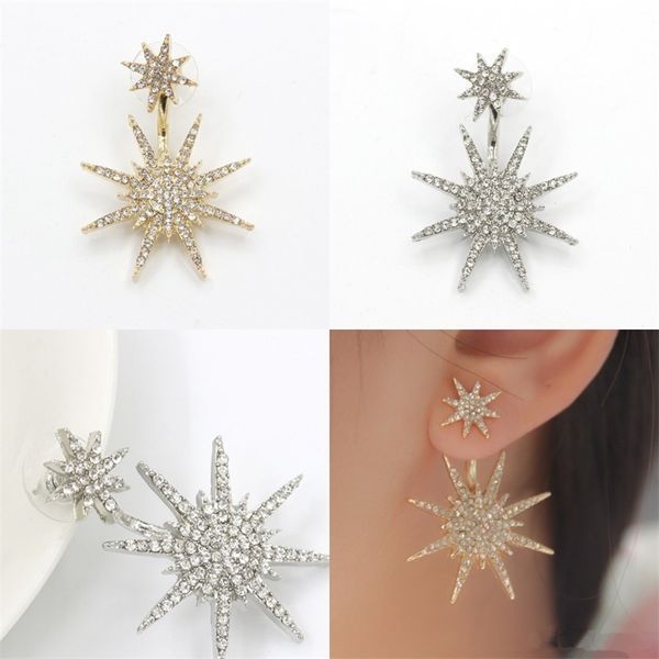 rear mounted rhinestone ear studs single snowflake stars earring fashion women stud earrings jewelry accessories charm 1 7cm n2, Golden
rear mounted rhinestone ear studs single snowflake stars earring fashion women stud earrings jewelry accessories charm 1 7cm n2, Golden