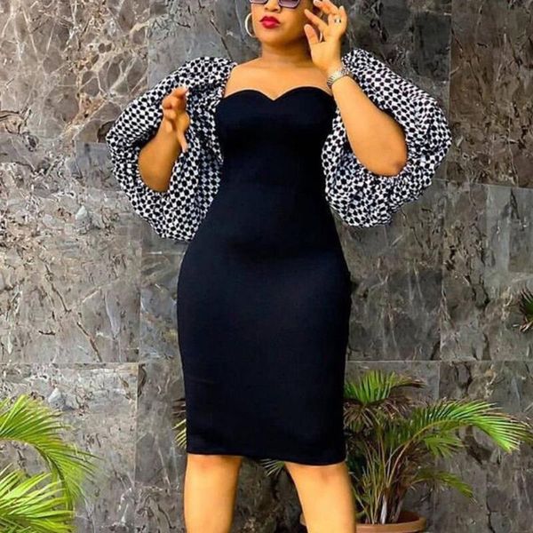 casual dresses elegant dress women for wedding party night black lantern sleeve patchwork bodycon square neck vestidos mujer midi 2021, Black;gray
casual dresses elegant dress women for wedding party night black lantern sleeve patchwork bodycon square neck vestidos mujer midi 2021, Black;gray