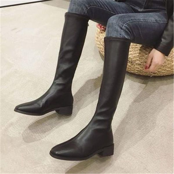 boots 2021 fashion winter warm knee high booties women black block square toe long female autumn soft leather back zip shoes
boots 2021 fashion winter warm knee high booties women black block square toe long female autumn soft leather back zip shoes