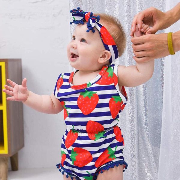 rompers summer baby sleeveless toddler kids boys girls strawberry printed jumpsuits + headband sets casual outfits costume 0-3y, Blue
rompers summer baby sleeveless toddler kids boys girls strawberry printed jumpsuits + headband sets casual outfits costume 0-3y, Blue