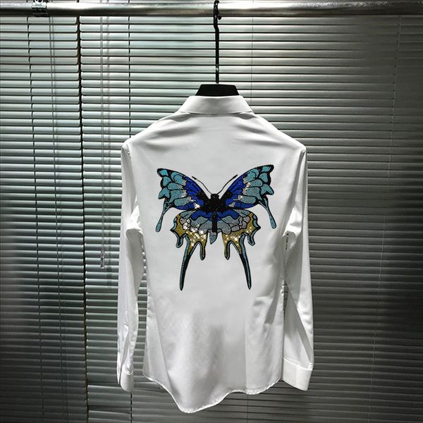 men's t-shirts asian 2021 oversized male shirt fashion personality big butterfly diamond rock hip hop long sleeve 4hom, White;black
men's t-shirts asian 2021 oversized male shirt fashion personality big butterfly diamond rock hip hop long sleeve 4hom, White;black