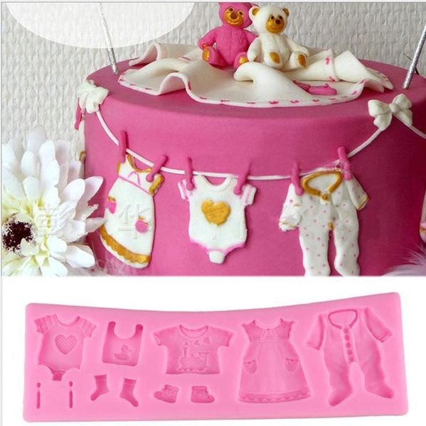cake tools selling 3d baby clothes shower diy silicone mould fondant kitchen decorating mold for chocolate baking
cake tools selling 3d baby clothes shower diy silicone mould fondant kitchen decorating mold for chocolate baking