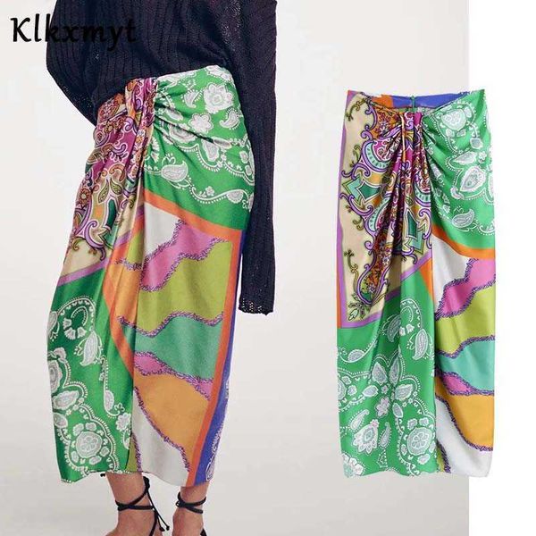 klkxmyt za skirt women print elegant long woman fashion knot pleated vintage slit high waist midi summer female 210527, Black
klkxmyt za skirt women print elegant long woman fashion knot pleated vintage slit high waist midi summer female 210527, Black