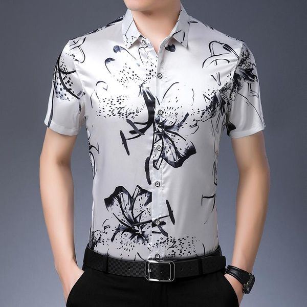 summer men printed shirts man dress shirt short sleeve floral men's casual, White;black
summer men printed shirts man dress shirt short sleeve floral men's casual, White;black