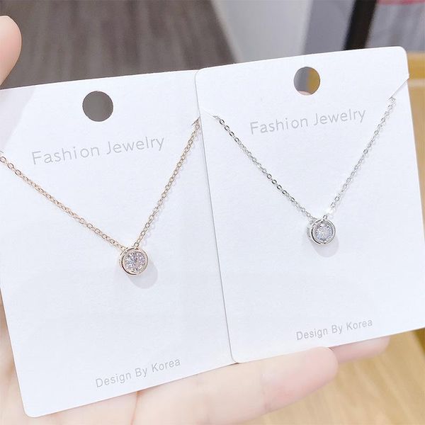 chains circle zircon necklace with simple temperament and versatile clavicle chain for charming female women gifts, Silver
chains circle zircon necklace with simple temperament and versatile clavicle chain for charming female women gifts, Silver