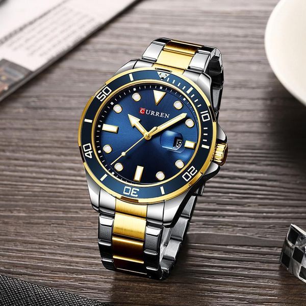 wristwatches curren mens watches stainless steel business clock waterproof auto date quartz watch men calendar wristwatch, Slivery;brown
wristwatches curren mens watches stainless steel business clock waterproof auto date quartz watch men calendar wristwatch, Slivery;brown