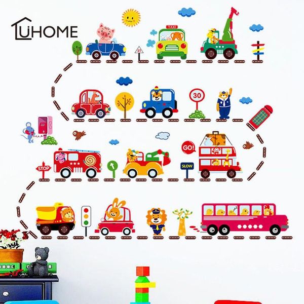 wall stickers cartoon animals cars highway track for kids rooms children's play room bedroom decor colorful art decals
wall stickers cartoon animals cars highway track for kids rooms children's play room bedroom decor colorful art decals