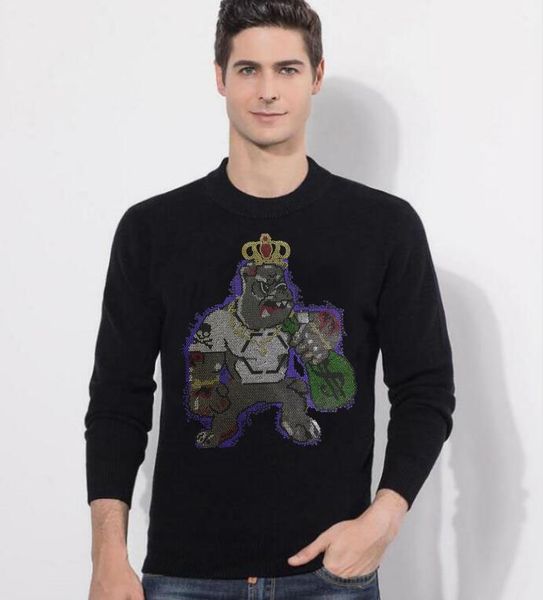 winter men's fashion rhinestones brand design sweater casual streetwear drop shipping offer, White;black
winter men's fashion rhinestones brand design sweater casual streetwear drop shipping offer, White;black