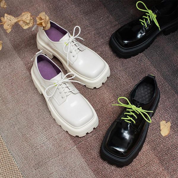dress shoes genuine leather women's thick-soled british style lace-up thick-heeled high-heeled small x87, Black
dress shoes genuine leather women's thick-soled british style lace-up thick-heeled high-heeled small x87, Black