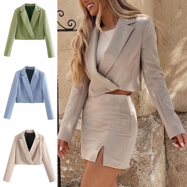 women's suits & blazers autumn lapel blazer women's elegant long-sleeved solid color short women 2021 slim femenino, White;black
women's suits & blazers autumn lapel blazer women's elegant long-sleeved solid color short women 2021 slim femenino, White;black